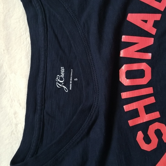 J.CREW 'Fashionably Late' Tee - Navy & Red - Size S - Picture 2 of 3